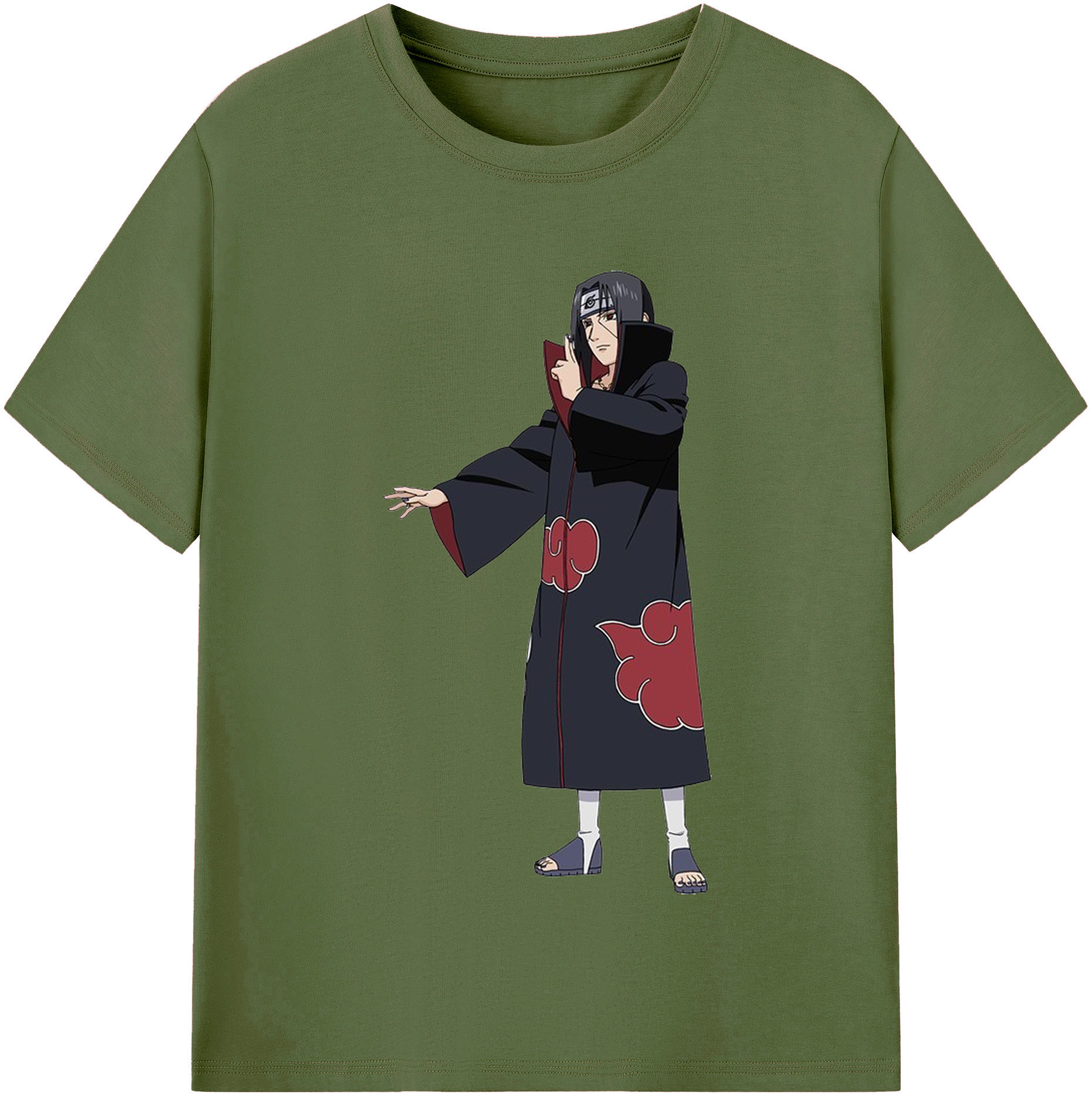 （画像用） NARUTO -ナルト- うちは イタチ Uchiha Itachi 綿100％半袖Tシャツ（フロントプリント）